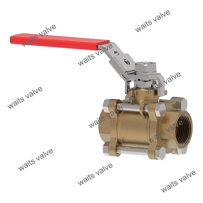 Bronze Three Piece Npt Ball Valve